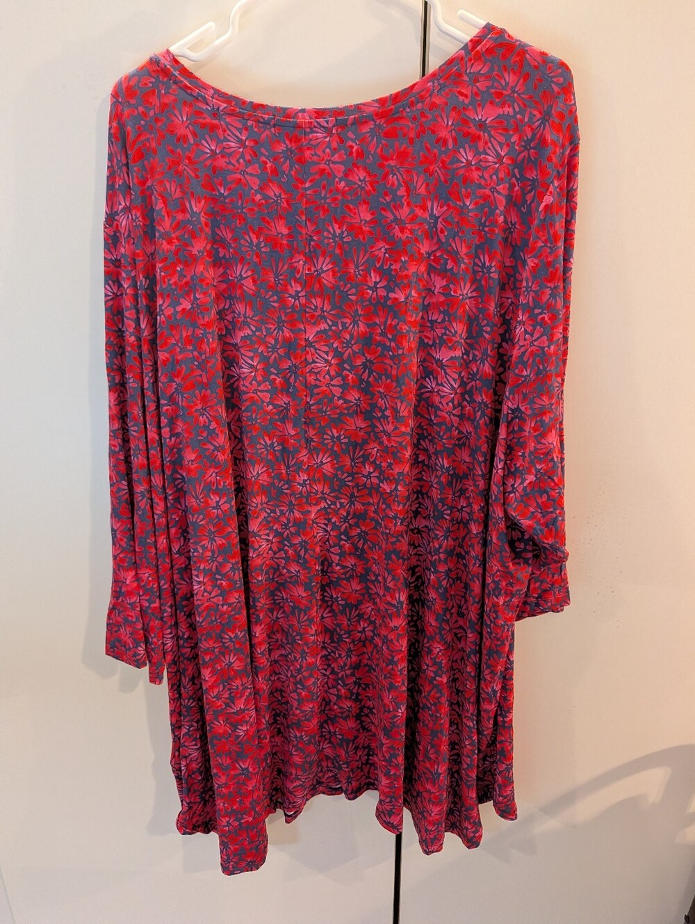 Ellos Woman's 4X Pink and Purple Floral Scoop-Neck Tunic NWT - Picture 5 of 7
